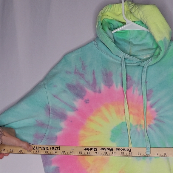 Colortone Vtg Tie Dye Hoodie Sweatshirt Medium Neon Colorful - Picture 3 of 7